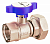 Кран шаровой FAR 1"-1 1/2", ВР-накидная гайка EPDM, син. бабочка под термометр