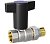 Кран шаровой LD Pride 1/2", ВР-"американка", черн. высокая ручка, никель