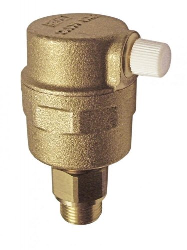 Воздухоотводчик GAISER 1/2", НР, автоматический, прямой, с боковым выпуском, с обратным клапаном, латунный FAR