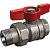 Кран шаровой Giacomini 3/4", ВР-"американка", красн. бабочка, хром
