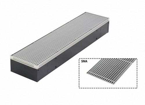 Конвектор внутрипольный Jaga Mini Canal H14 L290 T14, решетка SNA алюминий