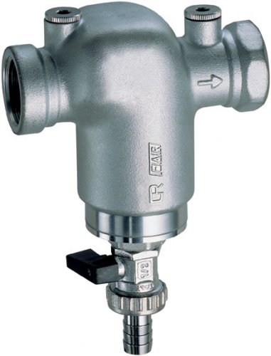 Фильтр 1", ВР-ВР, 300 мкм, без манометра, Tmax: 95 °С, 25 бар, хромированный FAR