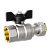 Кран шаровой LD Pride 1/2", ВР-накидная гайка, черн. бабочка, никель
