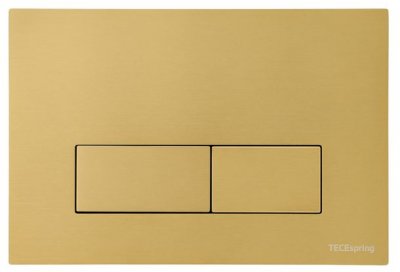Панель смыва TECEspring S, прямоуг. клав., нерж. сталь, сатин, gold PVD, с покрытием против отпечатков пальцев