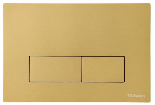 Панель смыва TECEspring S, прямоуг. клав., нерж. сталь, сатин, gold PVD, с покрытием против отпечатков пальцев
