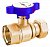 Кран шаровой FAR 3/4"-1", ВР-накидная гайка EPDM, син. бабочка под термометр