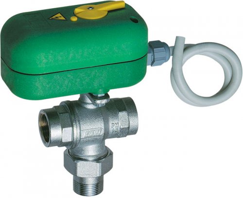 Кран шаровой 3-х ход., моторизованный, 1", ВР-НР, зонный, 220 В, 40 сек FAR