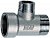 Тройник 3/4"х3/4"х1/2", НР-ВР-НР, хромированный FAR