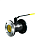Кран шаровой LD КШЦФ DN100/80, Pn16 фланец, сталь 20, рычаг