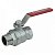 Кран шаровой Giacomini 1 1/4", ВР-НР, красн. рычаг, хром