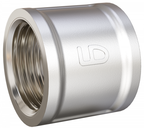 Муфта LD Pride DN40 (1 1/2") ВР латунь никель