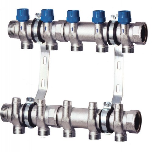 Коллектор запорный терморегулирующий 1 1/2" с 4 отв. М33х1,5