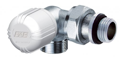 Вентиль термостатический трехосевой, левосторонний, 1/2", М24х19, EPDM FAR