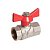 Кран шаровой Kromwell 1/2", ВР, красн. бабочка, никель
