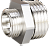 Ниппель переходной LD Pride DN50х40 (2"НР х 1 1/2"НР) латунь никель