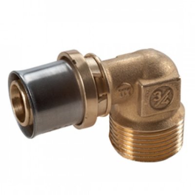 Угольник 90° "мультипресс" с НР для труб GIACOTHERM, GIACOFLEX, 1/2"x(20x2)