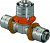Тройник S-PRESS 25-16-25 '5В, латунь, Uponor