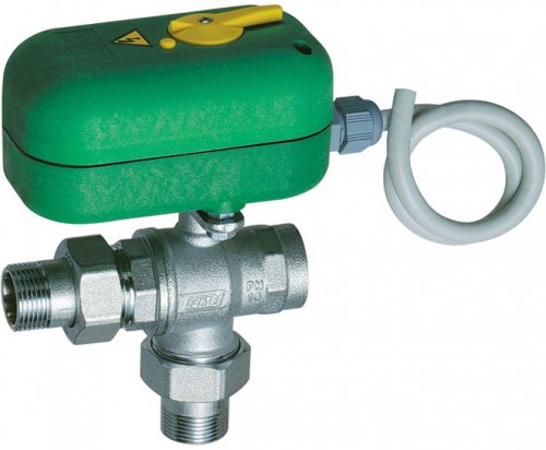 Кран шаровой 3-х ход., 3/4" (НР-ВР), сервопривод арт.3005 40 S