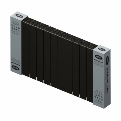 Радиатор биметалл Rifar SUPReMO 350 12 секций, подкл боковое, антрацит матовый