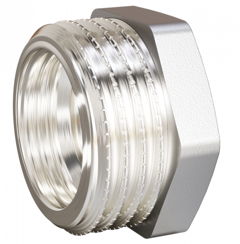Футорка LD Pride DN40х32 (1 1/2"НР х 1 1/4" ВР) латунь никель