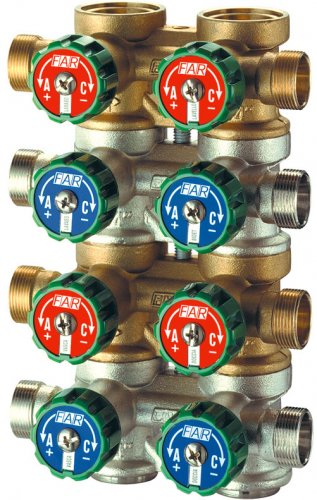 Коллектор регулирующий параллельный 3/4" 4 отв. М24х19