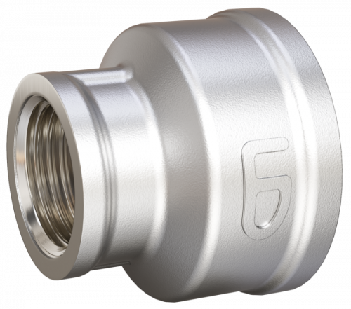 Муфта переходная LD Pride DN50х40 (2"ВР х 1 1/2"ВР) латунь никель