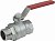 Кран шаровой Gekon 1 1/4", ВР-НР, красн. рычаг, хром
